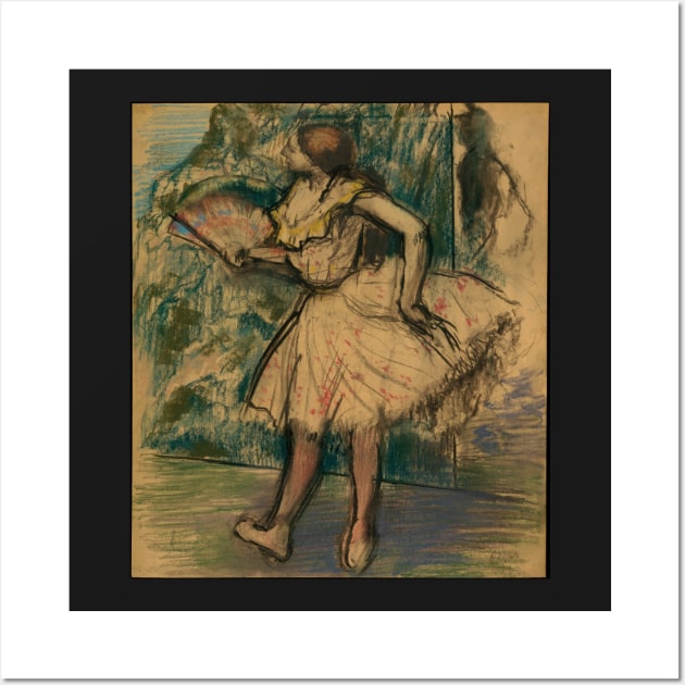 Dancer with a Fan Wall Art by EdgarDegas